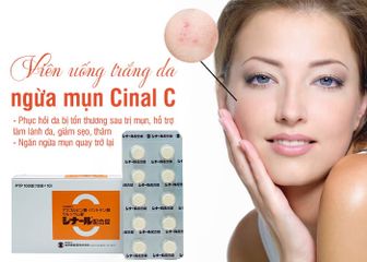 Viên uống trắng da, giảm thâm nám, ngừa mụn Cinal C Vitamin C Nhật Bản 100 viên