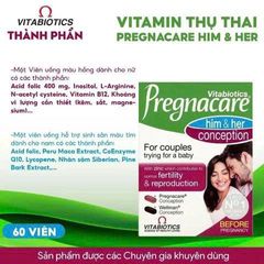 Viên uống Pregnacare Him & Her Conception tăng khả năng thụ thai của Anh
