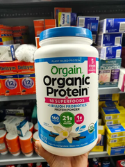 Bột Protein orgain organic protein Superfoods 1.22kg hương Vani của Mỹ
