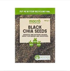 Hạt chia đen của Úc Macro Black Chia Seeds 350g 