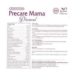 Viên uống Precare Mama Diamond cung cấp các vitamin, khoáng chất cho phụ nữ mang thai (30 viên)