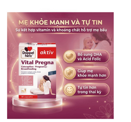 Viên uống bổ sung vitamin và khoáng chất cho phụ nữ mang thai Doppelherz Aktiv Vital Pregna (Hộp 30 viên)