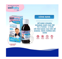 Siro bổ sung vitamin khoáng chất cho trẻ Vitabiotics Wellbaby Multi-Vitamin Liquid (150ml)
