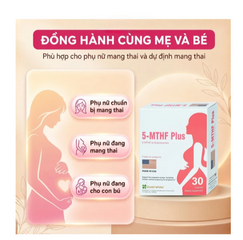 Viên bổ sung 5-MTHF, vitamin, khoáng chất cho phụ nữ mang thai 5-MTHF Plus (3 vỉ x 10 viên)