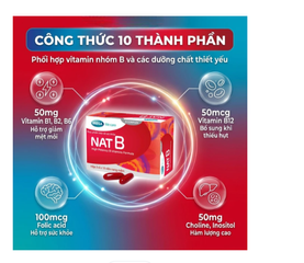 Viên uống bổ sung vitamin nhóm B NAT B MEGA We care (3 vỉ x 10 viên)