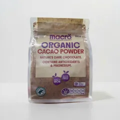 Bột Cacao Hữu Cơ Macro Organic Cacao Powder 250g Nguyên Chất Không Đường