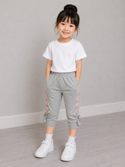 Quần legging co giãn mềm mát chữ cho bé gái mùa hè