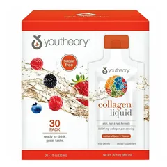 Collagen Dạng Nước Hương Vị Berry Youtheory Collagen Liquid [30 gói x 30 mL] - Hỗ Trợ Da/Móng/Tóc - S/P Chuẩn Mỹ