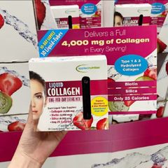 Collagen Dạng Nước Hương Vị Dâu Applied Nutrition Liquid Collagen [30 ống x 10 mL] - Hỗ Trợ Da/Móng/Tóc - S/P Chuẩn Mỹ