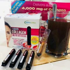 Collagen Dạng Nước Hương Vị Dâu Applied Nutrition Liquid Collagen [30 ống x 10 mL] - Hỗ Trợ Da/Móng/Tóc - S/P Chuẩn Mỹ
