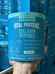 Bột Collagen Thủy Phân Không Hương Vị Vital Proteins Collagen Peptides Unflavored - Giải Pháp Làm Đẹp Da/Móng/Tóc Từ Bên Trong - S/P Chuẩn Mỹ