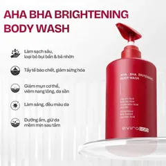 Sữa Tắm Làm Sạch, Hỗ Trợ Dưỡng Sáng Da Eviralab AHA BHA Brightening Body Wash 300ml [hàng nhập khẩu]