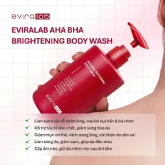 Sữa Tắm Làm Sạch, Hỗ Trợ Dưỡng Sáng Da Eviralab AHA BHA Brightening Body Wash 300ml [hàng nhập khẩu]