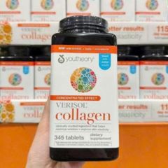 [Mẫu Mới] Viên uống Youtheory Concentrated Effect Verisol® Collagen 345 viên - Giải Pháp Trẻ Hoá Làn Da - Nuôi Dưỡng Móng/Tóc & Khớp - S/P Chuẩn Mỹ