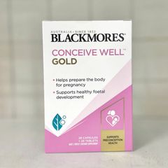 Viên uống Tăng Khả Năng Thụ Thai Tự Nhiên Blackmores Conceive Well Gold 56 viên - Cải Thiện Chất Lượng Trứng - Hỗ Trợ Sức Khỏe Sinh Sản Nữ Giới - S/P Chuẩn Úc