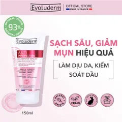 Sữa rửa mặt tẩy tế bào chết Evoluderm dạng gel giúp làm sạch sâu, giảm mụn hiệu quả 150ml (17322) (QT)