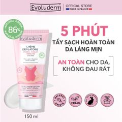 Kem tẩy lông bikini vùng kín, nách, tay chân Evoluderm không đau rát, dưỡng ẩm cho da 150ml (QT)