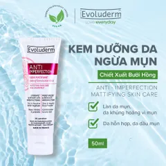 Kem Dưỡng Cho Da Dầu Mụn Evoluderm Anti-Imperfection Kiểm Soát Dầu Hỗ Trợ Giảm Mụn 50ml