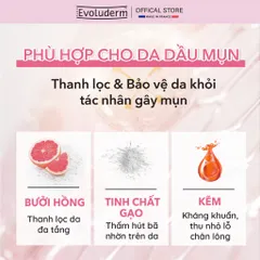 Sữa rửa mặt tẩy tế bào chết Evoluderm dạng gel giúp làm sạch sâu, giảm mụn hiệu quả 150ml (17322) (QT)