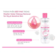 [EVOLUDERM] COMBO 02 Nước tẩy trang EVOLUDERM MICELLAR CLEANSING WATER DRY AND SENSITIVE SKIN 250ml