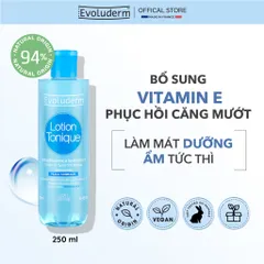 Nước hoa hồng Evoluderm thiên nhiên thuần chay se khít lỗ chân lông, dưỡng ẩm da mịn màng 250ml (QT)