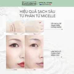 Nước Tẩy Trang không cồn Evoluderm thiên nhiên thuần chay làm sạch sâu, da mịn màng 250ml (QT)
