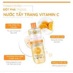 [EVOLUDERM] Nước Tẩy Trang EVOLUDERM VITAMIN C MICELLAR WATER DULL SKIN LACKING RADIANCE ORANGE EXTRACT 500ml