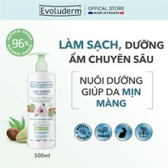 Gel Tắm Evoluderm Dưỡng Ẩm Mềm Mại Chiết Xuất Hạnh Nhân 500ml