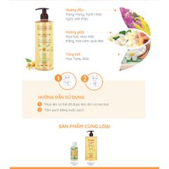 Gel Tắm Evoluderm Dưỡng Ẩm Mềm Mại Chiết Xuất Hoa Sứ Trắng Monoi Tahiti 500ml