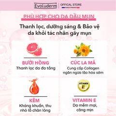 Gel Rửa Mặt Evoluderm Anti-Imperfections Chiết Xuất Bưởi Hồng Và Kẽm PCA Dành Cho Da Dầu Mụn 250ML(20390)