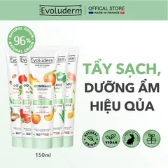 Tẩy tế bào chết mặt Evoluderm thiên nhiên thuần chay giúp làm sạch da, giảm mụn, trắng da 150ml (QT)