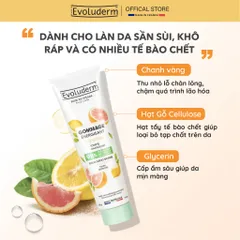 Tẩy tế bào chết mặt Evoluderm thiên nhiên thuần chay giúp làm sạch da, giảm mụn, trắng da 150ml (QT)