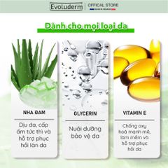 [EVOLUDERM] Gel Tắm Dưỡng Da Aloe Vera Moisturizing Shower Gel 500ml