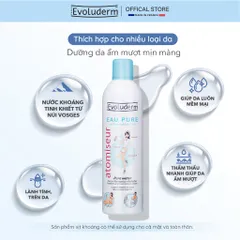 Xịt khoáng dưỡng da Evoluderm dưỡng ẩm tức thì cho da 50ml, 150ml, 400ml