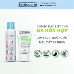 COMBO Xịt Khoáng Evoluderm Cấp Ẩm, Dịu Nhẹ Cho Mọi Loại Da 150ml & Kem Dưỡng Ẩm Ban Ngày Evoluderm 50ml