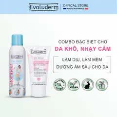 COMBO Xịt Khoáng Evoluderm Cấp Ẩm, Dịu Nhẹ Cho Mọi Loại Da 150ml & Kem Dưỡng Ẩm Ban Ngày Evoluderm 50ml