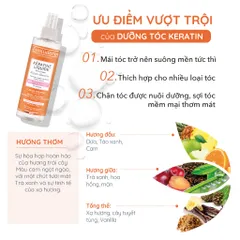 Xịt dưỡng tóc giúp nuôi dưỡng phục hồi độ bóng cho tóc khô và xỉn màu Evoluderm Brume Cheveur Keratine