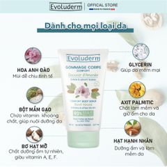 Gel tẩy tế bào chết toàn thân giúp làm sạch, dưỡng ẩm cho da Evoluderm Gommage Corps 150ml