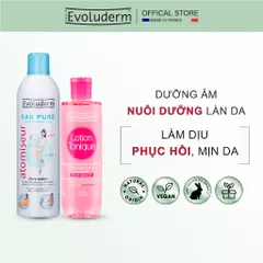 Combo Xịt Khoáng Evoluderm 400ml và Nước hoa hồng Evoluderm cho da nhạy cảm 250ml