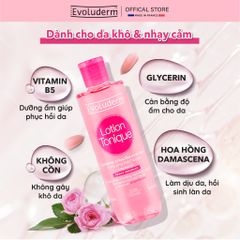 COMBO Xịt khoáng Evoluderm 150ml và Nước Hoa Hồng Cho Da Evoluderm 250ml