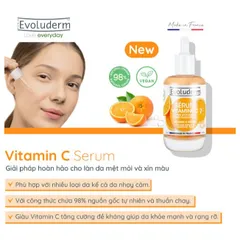 Tinh chất Serum Vitamin C Evoluderm giúp sáng da mờ thâm, dưỡng da mịn màng tươi sáng 30ml
