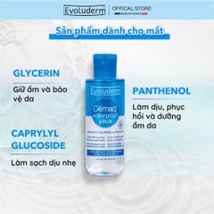 Nước Tẩy Trang 2 Lớp Dành Cho Mắt và Môi Evoluderm Waterproof Eye Make-Up Remover 150ml