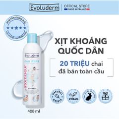 Bộ Xịt Khoáng Evoluderm dưỡng ẩm cấp nước 400ml và Nước Hoa Hồng cho da hỗn hợp dầu mụn 250ml