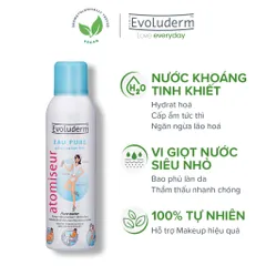 Combo Xịt khoáng và kem dưỡng ẩm, làm dịu và bảo vệ da Evoluderm Atomiseur Eau Pure 150ml