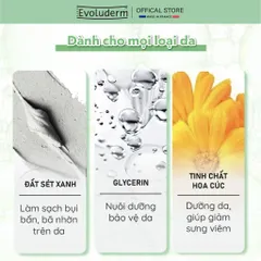 [HSD:10.26] Mặt nạ đất sét ngừa mụn sáng da giảm bã nhờn hiệu quả Evoluderm clay mask Purifying 150ml