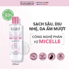 COMBO Xịt Khoáng Evoluderm PURE WATER 150ml Và Nước Tẩy Trang EVOLUDERM MICELLAR CLEANSING 250ml