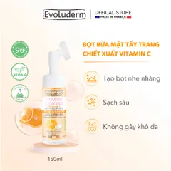 Sữa rửa mặt tạo bọt Micellar EVOLUDERM VITAMIN C MICELLAR FOAM giúp làm sạch bụi bẩn trên da 150ml