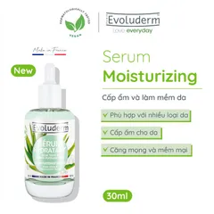 Tinh chất EVOLUDERM MOISTURIZING SERUM giúp da sáng bóng, dưỡng ẩm sâu, không bết dính 30ml.