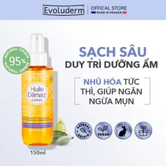 [HSD:8.2026] Dầu Tẩy Trang Tinh Dầu Hạnh Nhân Evoluderm Làm Sạch Sâu, Dưỡng Ẩm, Chống Lão Hóa Almond Cleansing Oil 150g