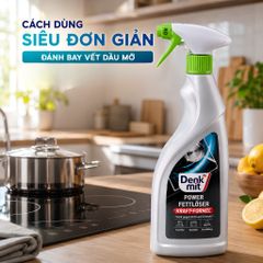 Chai Xịt Tẩy Dầu Mỡ Denkmit 750ml - Làm Sạch Hiệu Quả Nhà Bếp, Khử Mùi An Toàn, Nhập Khẩu Đức Chính Hãng